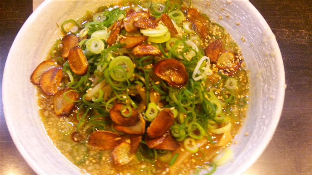 一乗寺・ラーメン大蔵のにんにくらーめん（2013年11月撮影）