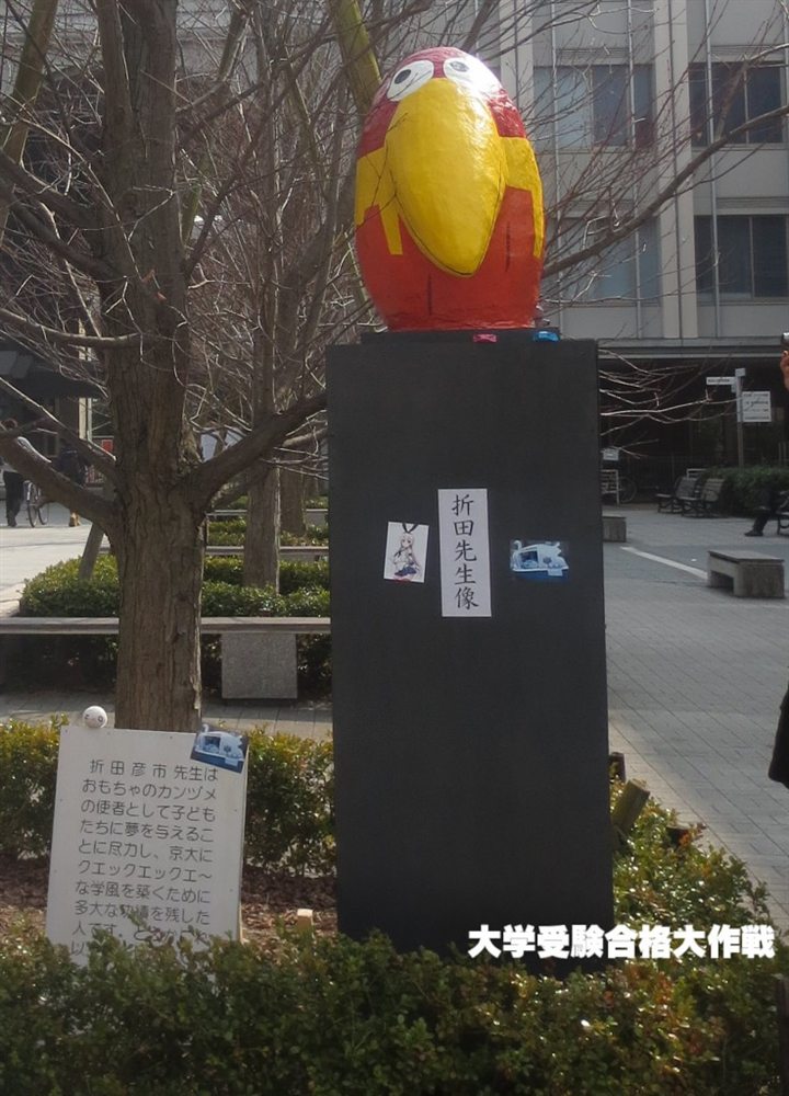 2014年の折田先生像「キョロちゃん」
